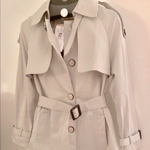 Elegant Cream Trench Coat
